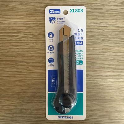 China 25mm Black Snap Off Utility Knife For Cutting Scraping Trimming for sale