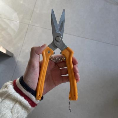 China Sharp Multifunction Orange Handle Scissors For Various Cutting Tasks for sale