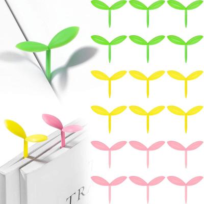 China Silicone Four-leaf Education Little Green Buds Mini Sprout Clover Bookmark for sale