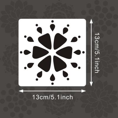 China Wholesale Custom DIY Cardboard Paint PP Wall Painting Eco-friendly Plastic Stencil Die Cutting Mandala Stencil for sale