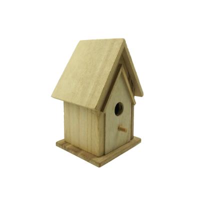 China Sustainable Custom Cheap Wooden Bird Houses Bird Feeder With Diy Open Wooden Aviary for sale