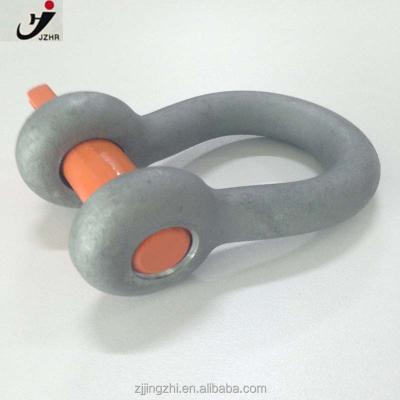 China High Quality Heavy Industry Drop Forged Bow Shackle With Safety Pin for sale