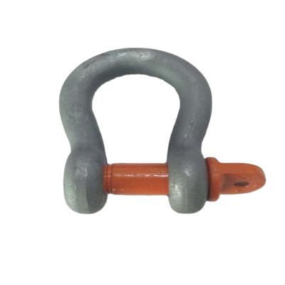 China Heavy Industry Type US Drop Forged High Strength Bow Shackle With Safety Pin for sale