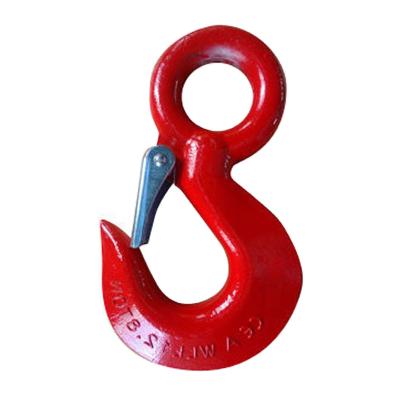 China Large heavy industry eye hooks with safety latch for lifting, 8 guard for sale