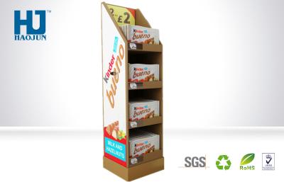 China Blue Color 4 Shelves Snacks Cardboard Pop Displays For Market Outlet Store for sale