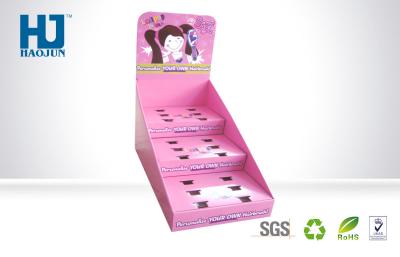 Cina Pink Pop Paper Cardboard Counter Display With Holes For Comb Hair Brush Comb in vendita