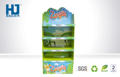 China Floor Standing Retail POP Cardboard Displays With OEM Logo For Green Foods for sale