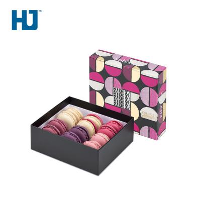 China Macaroon Cardboard Gift Boxes Macaroon Packing With 4C Printing for sale