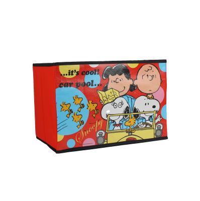 China Cartoon Red Collapsible Nonwoven Colorful Reusable Waterproof Storage Box for sale