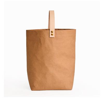 China Custom Made Simple Eco-friendly Eco-friendly Eco-friendly Biodegradable Kraft Kraft Paper Wine Bottle Washable Bag for sale