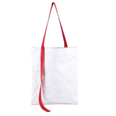 China Dupont eco-friendly paper shoulder bag tyvek manufacturer customized paper shopping tote bag for sale