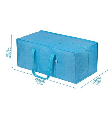 China Eco-Friendly 23 Gallon 50lbs Volume HEAVY DUTY Waterproof 220 Gsm Reusable Blue DURABLE Coated Polypropylene Storage Bag PP Woven With Handle for sale