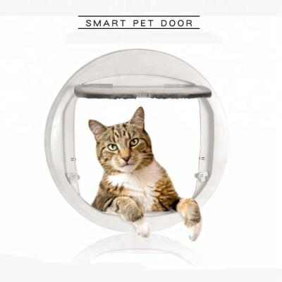 China Sustainable Pet Supplies Smart Pet Door Round Cat Flap Door Replacement for sale