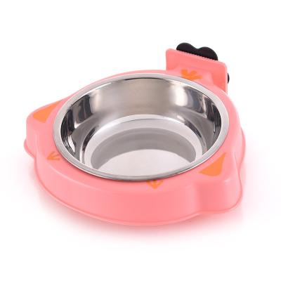 China Sustainable Cage Feeder Bowl For Small Pet Food Water Feeder Bowl Dish With Bolt Holder For Dog Cat Bird for sale