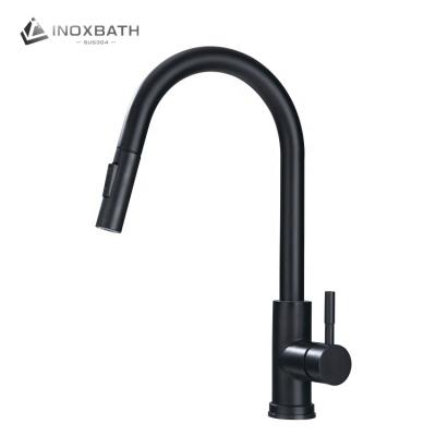 China Wholesale Modern Single Lever Hot Cold Cold Automatic Mixer Tap 3 Way Stainless Steel Kitchen Faucet for sale