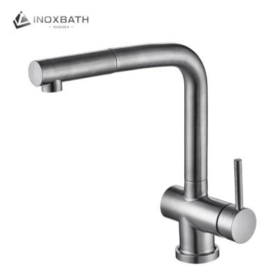 China Modern High Quality Antique Kitchen Chrome Mixer Sus304 Stainless Steel Faucet Automatic Polished Kitchen Faucet Faucet for sale