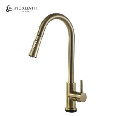 China New Design Kitchen Faucet Modern Movable Sanitary Ware Sprayer Long Neck Kitchen Faucet for sale