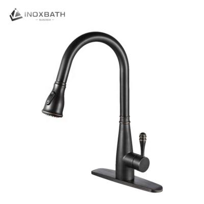 China Modern Professional Single Hole Pull-Down Cold Water Cool Swan Kitchen Sink Faucet Faucet Swan Kitchen Sink Faucet for sale