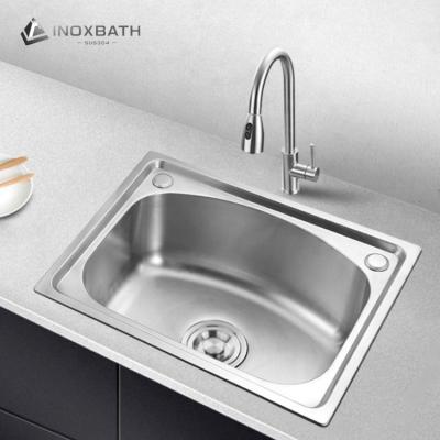 China Factory Custom Round Corner Small SUS304 Small Kitchen Sink Faucet High Grade Drop In for sale