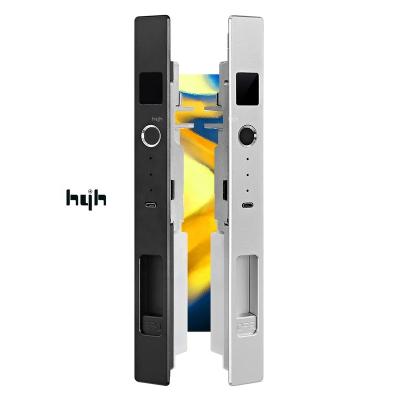 China Office/home/apartment smart aluminum fingerprint lock/hotel/villa Guangdong-hyh competitive price and so on sliding door fingerprint Tuya Digital sliding door for sale