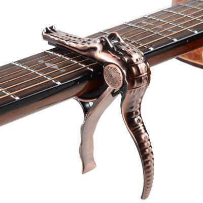 China GUITAR Alice A007G Crocodile Head Shape Acoustic Guitar Brand New Change Air Capo Folk Quick Tuning Red Bronze for sale