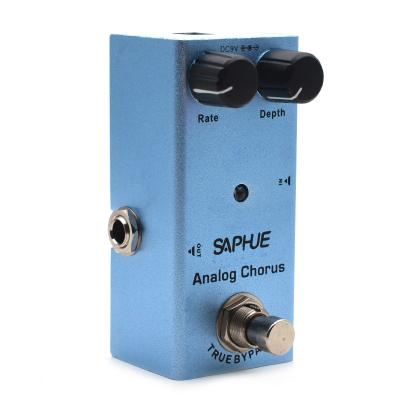 China SAPHUE Chorus Electric Guitar Chorus Pedal Analog Analog Rate/DC 9V True Bypass Mini Single Type Effect Pedal Depth Knob for sale