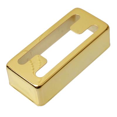 China GUITAR 72x32mm Mini H-Type Hole Electric Guitar Brass Humbucker Pickup Covers Gold for sale