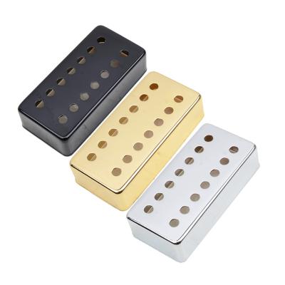 China Brass GUITAR 7 String 14 Hole Electric Guitar Pickup Humbucker Cover 80*39mm Poles Spacing 58/62mm - Chrome - Black - Gold For Choose for sale