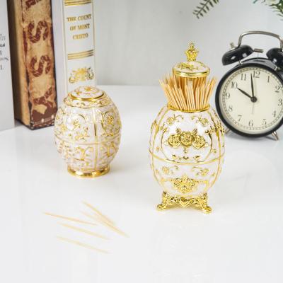 China Creative Viable Container European Automatic Restaurant Automatic Restaurant Toothpick Hand Box Toothpicks Can for sale