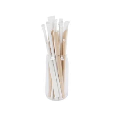 China Custom White And Natural Color Logo Disposable Straw Disposable For Drinking Coffee Biodegradable Eco Friendly Juice Bubble Tea Beverage for sale