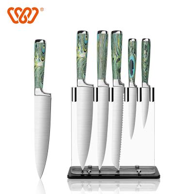 China Viable Elegant Marbel Handle Quality Knives High Quality Set for sale