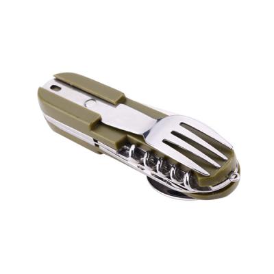 China Activity A21-S12A-7 Metal Pocket Knife Fork Spoon Multifunctional Diner Set for sale