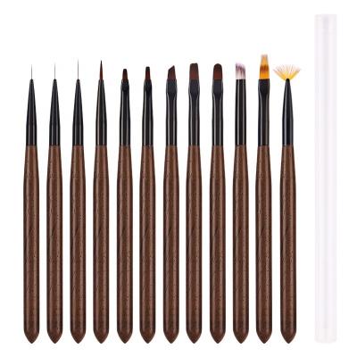 China 2021 NAIL Brush Kolinsky High Quality Nylon Drawing Nail Art Brush Set for sale