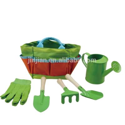 China GA10133 Portable Outdoor Supplier Mini Stainless Steel Kids Stainless Steel Garden Bucket And Tools Bag Set for sale