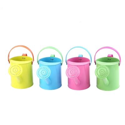 China Garden Watering Plants 1.6L Custom Metal Watering Can With Color Handle Plant Watering Pot Water Filter Pot for sale