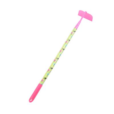 China New Design Factory Price Custom Children's Garden Tool Colorful Handle Wooden Hoe Long Shaped Hoe for sale