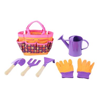 China GA10131 Cute Garden Tools Bag Set Shovel Fork Rake Watering Box Tool DIY Tools Kit With Bag for sale