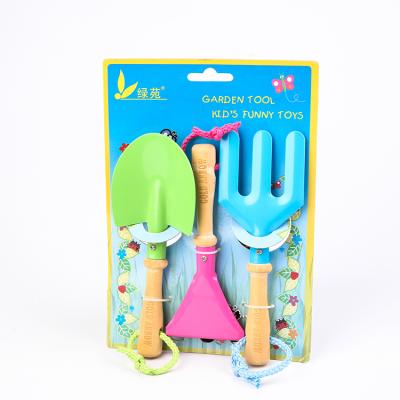 China GARDEN OR SAND TOYS Customization IG10105 High Quality Mini Shovel Rake Fork 3pcs Garden Gardening Tool Kit for sale