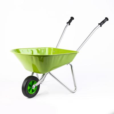 China Outdoor Colorful Heavy Duty Metal Garden Tools Stainless Steel Wheelbarrow for sale