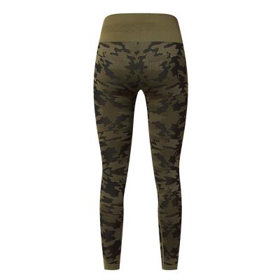 China Breathable Logo Camo Gym Yoga High Waisted Custom Pants Workout Exercise Camouflages Ladies Legging for sale