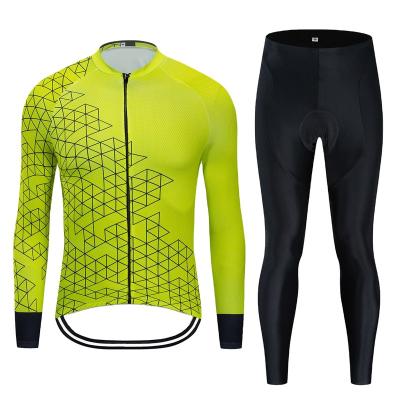 China Breathable Long Sleeve Cycling Jersey Set Bib Pants Bike Clothing Soccer Jersey Cycling Uniform for sale