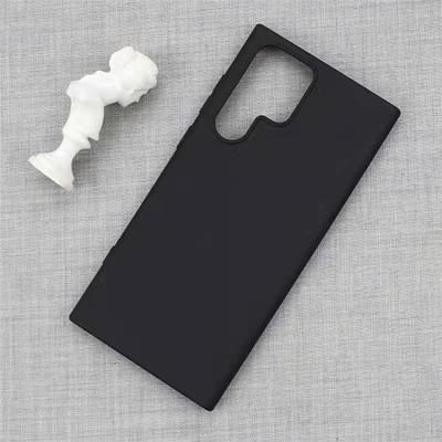 China Matte Hot Selling Soft Black Case For Samsung Matte Simple Smooth Silicone Cell Phone Case For Samsung S22 plus ultra A03S A33 A53 M52 for sale