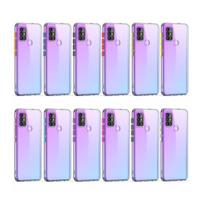 China Fanshion For Motorola G30 Group of Ten Button Colorful Crystal Clear TPU Shockproof Transparent Soft Phone Cover Bags For Moto G60 G100 G50 for sale