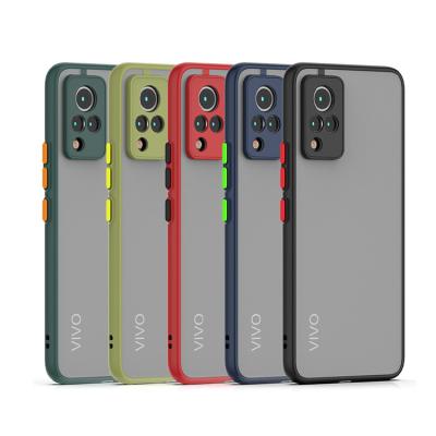 China Simple Soft Edge Back Cover Hard Case For Vivo V21 Smoke Matte Phone Cases Translucent Unique Color Borber Shockproof Mobile Phone Case For Vivo Y73 Y21 V17 V15 pro for sale