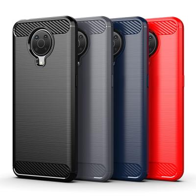 China HOT SELLING Anti-drop Shockproof Carbon Fiber Brushed Soft TPU Phone Case For Nokia G20 G20 X10 X20 1.4 3.4 5.4 for sale