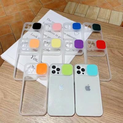 China 2021 Colorful Shockproof New Arrival Camera Lens Slip Window Back Cover Phone Case For iPhone 13 13 pro 12 11 6 7 8 X XR XS for sale