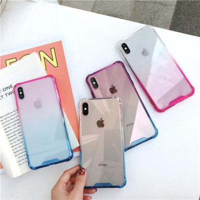 China High Quality Shockproof Gradient Transparent Color Back Cover Clear Acrylic Phone Case For Samsung A32 4G A52 A72 A22 M32 for sale