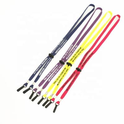 China Wholesale Custom Colored Adjustable Size Show Neck Strap Face Hanging Masking Lanyard With Logo Customized for sale