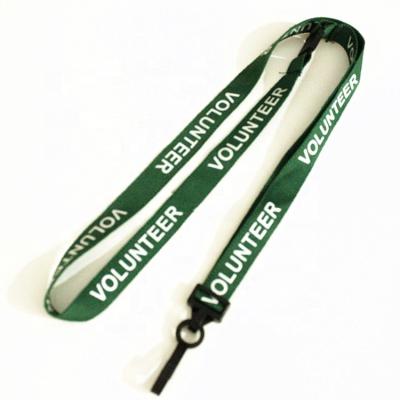 China Show polyester silkscreen collar /lanyard with plastic clips for sale