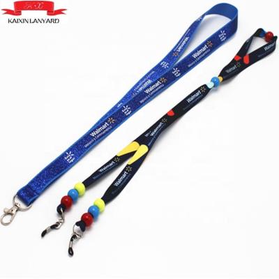 China Promotional Custom Show Glitter Neck Lanyard With Silkscreen Printing for sale